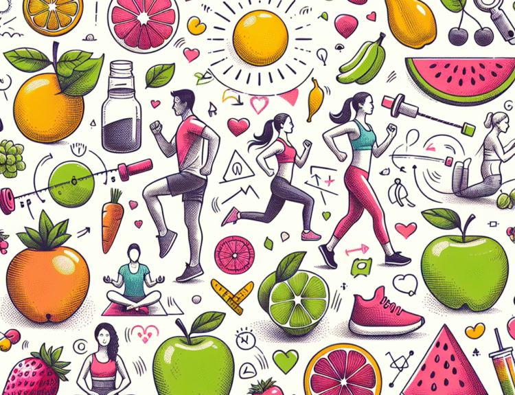 Poster Inspiratif Gaya Hidup Sehat yang Mudah Digambar