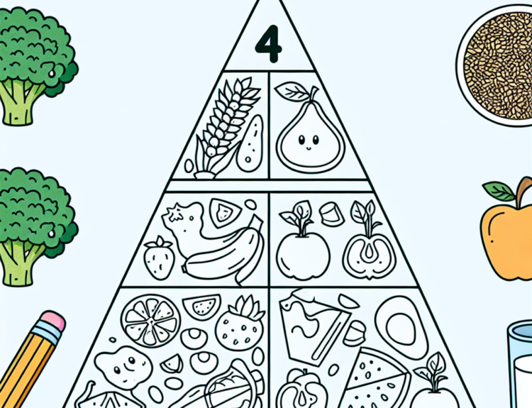 Sketsa Mewarnai Gambar Makanan 4 Sehat 5 Sempurna dalam Bentuk Kartun